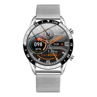 Luxury Steel Band Smart Watch - Men's Bluetooth Fitness Watch with Waterproof Design