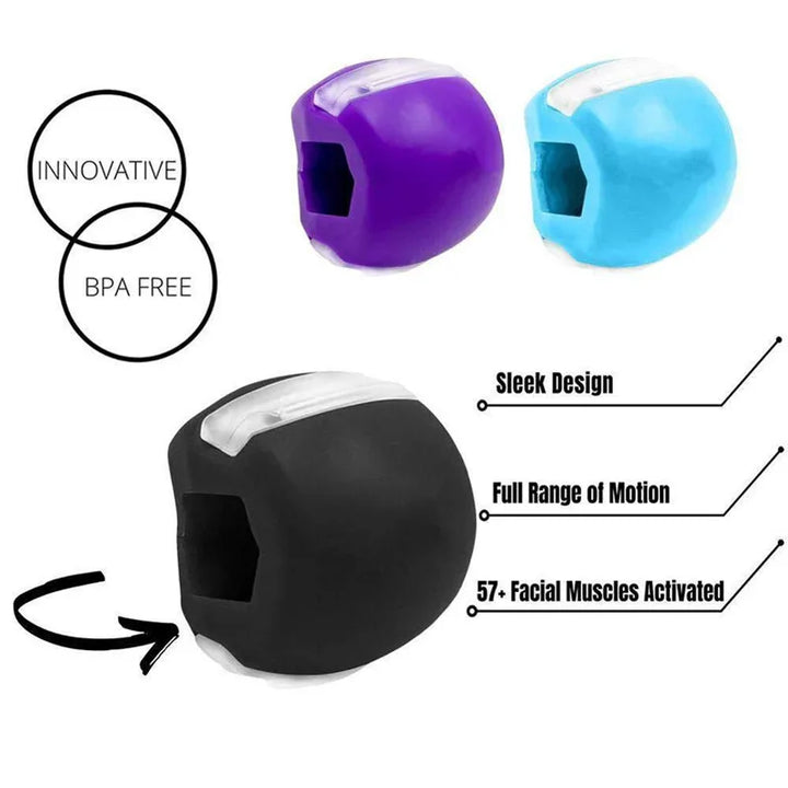 Silicone Jaw Exerciser Ball - Facial Toning Trainer for Jawline Workouts