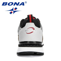 Men's Leather Sport Sneakers - Trend-Forward Running Shoes for Walking & Fitness