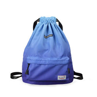 Waterproof Drawstring Gym Backpack - Women's Training Bag with Shoe Storage