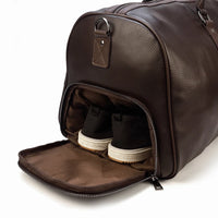 Genuine Leather Duffel Bag - Unisex Training Bag for Workout, Travel & Weekend Trips