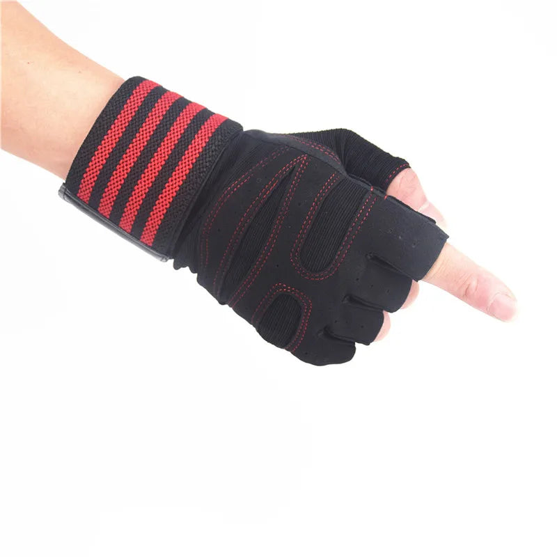 Wrist Support Training Gloves - Anti-Slip Gym Grips for Weightlifting