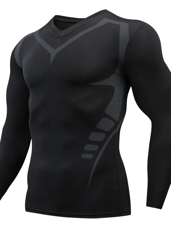 Quick-Dry Men's Compression Training T-Shirt