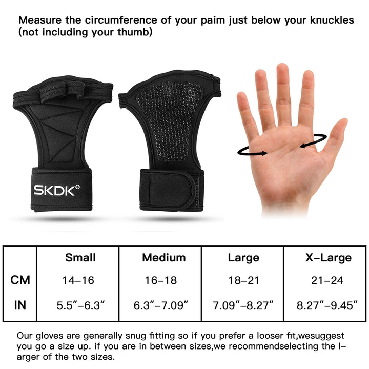 Anti-Slip Weightlifting Gloves - Wrist Support Grips for CrossFit &amp; Gym Training
