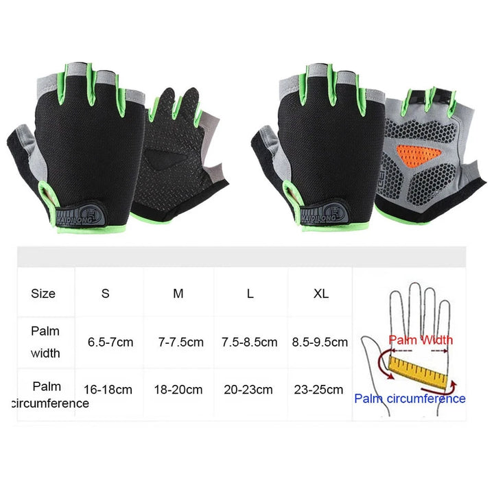 Breathable Half-Finger Cycling Gloves - Anti-Slip Training Gloves for Gym &amp; Riding