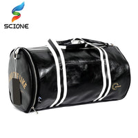 PU Leather Gym Travel Bag - Men's Classic Training Duffel with Shoe Pocket