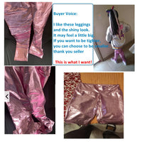 Metallic High-Waist Stretch Leggings