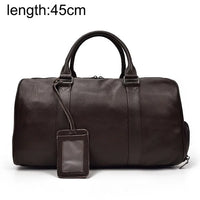 Genuine Leather Duffel Bag - Unisex Training Bag for Workout, Travel & Weekend Trips