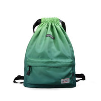 Waterproof Drawstring Gym Backpack - Women's Training Bag with Shoe Storage