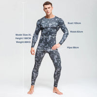 Men's Camouflage Thermal Base Layer Set