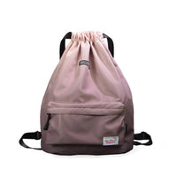 Waterproof Drawstring Gym Backpack - Women's Training Bag with Shoe Storage