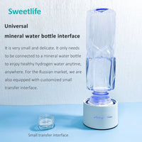 Glass Hydrogen Water Bottle - Dual Chamber Ionizer for Wellness & H2 Inhalation