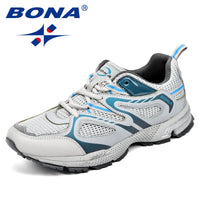 Men's Classic Running Shoes - Lace-Up Mesh Trainers for Jogging & Outdoor Wear