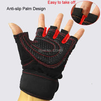 Wrist Support Training Gloves - Anti-Slip Gym Grips for Weightlifting