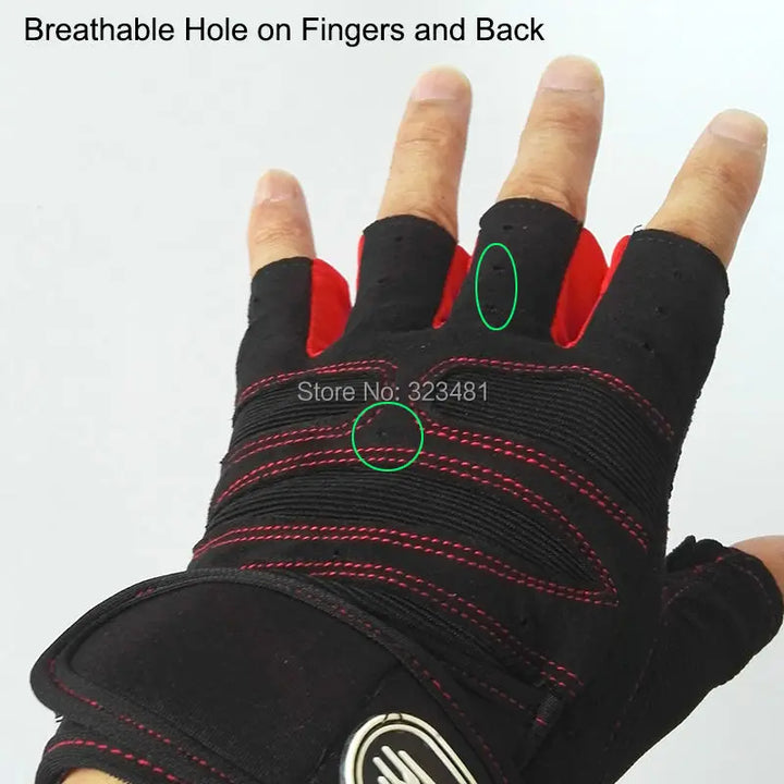 Wrist Support Training Gloves - Anti-Slip Gym Grips for Weightlifting