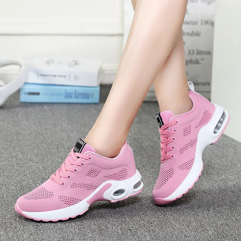 Women's Breathable Running Shoes - Lightweight Mesh Sneakers for Walking & Training