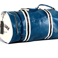 PU Leather Gym Travel Bag - Men's Classic Training Duffel with Shoe Pocket