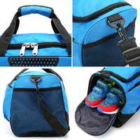 Waterproof Gym Duffel Bag - Large Travel Handbag with Shoe Pocket