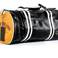 PU Leather Gym Travel Bag - Men's Classic Training Duffel with Shoe Pocket