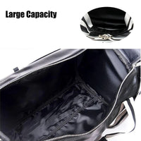 PU Leather Gym Travel Bag - Men's Classic Training Duffel with Shoe Pocket