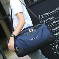 Waterproof Gym Duffel Bag - Large Travel Handbag with Shoe Pocket