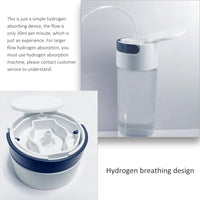 Glass Hydrogen Water Bottle - Dual Chamber Ionizer for Wellness & H2 Inhalation