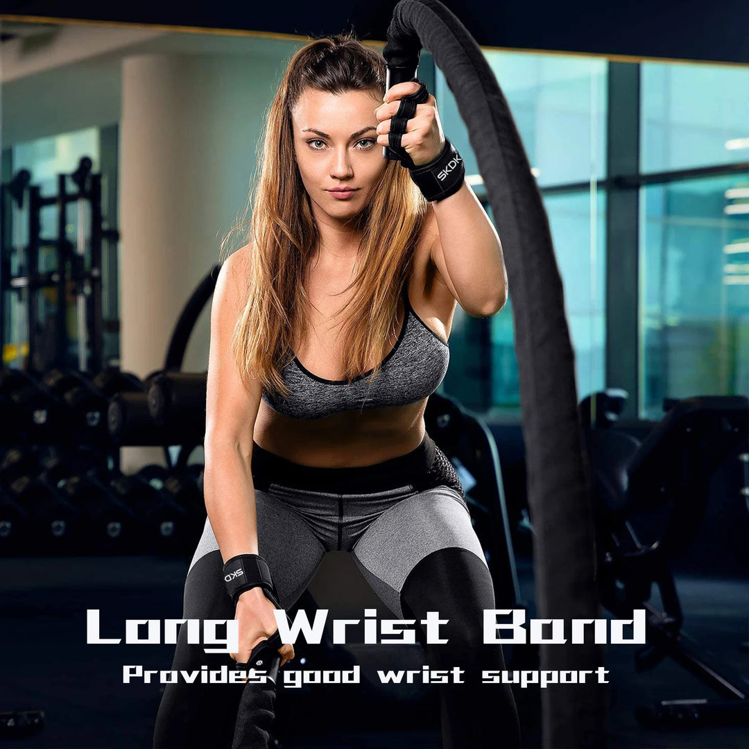 Anti-Slip Weightlifting Gloves - Wrist Support Grips for CrossFit &amp; Gym Training