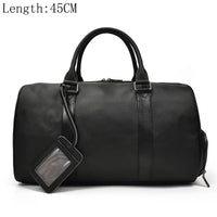 Genuine Leather Duffel Bag - Unisex Training Bag for Workout, Travel & Weekend Trips