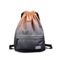 Waterproof Drawstring Gym Backpack - Women's Training Bag with Shoe Storage