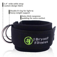 Padded Ankle Straps - Cable Machine Cuffs for Glute and Leg Workouts