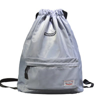 Waterproof Drawstring Gym Backpack - Women's Training Bag with Shoe Storage