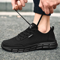 Men's Breathable Mesh Sneakers - Lightweight Walking Shoes for Summer Training