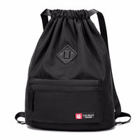 Waterproof Drawstring Gym Backpack - Women's Training Bag with Shoe Storage