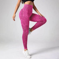 Tie-Dye Tummy Control Leggings - Women's Sculpting Tights for Yoga & Everyday Training