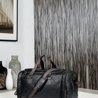 Genuine Leather Duffel Bag - Men's Training Bag for Workout, Travel & Weekend Trips