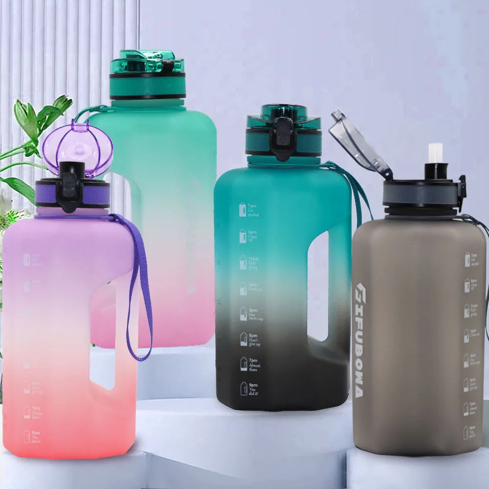 2.2L Motivational Water Bottle - Leakproof Hydration Flask for Gym &amp; Travel