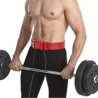 PU Weightlifting Belt - Waist Support Strap for Squats & Heavy Pulls
