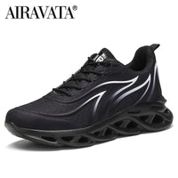 Men's Flame Knit Sneakers - Statement Running Shoes for Sport & Street Wear
