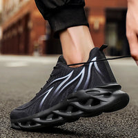 Men's Flame Knit Sneakers - Statement Running Shoes for Sport & Street Wear