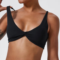 Pleated Quick-Dry Sports Bra