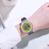Slim Waterproof Digital Sport Watch - LED Swim Watch for Everyday Training
