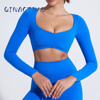 Long Sleeve Cropped Yoga Top