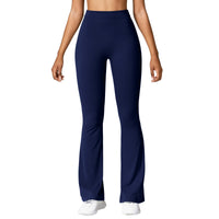 V-Back Flare Fitness Leggings - Women's High-Waist Pants for Gym & Casual Wear