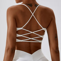 Cross-Back Strappy Sports Bra