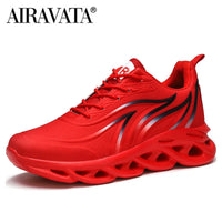 Men's Flame Knit Sneakers - Statement Running Shoes for Sport & Street Wear