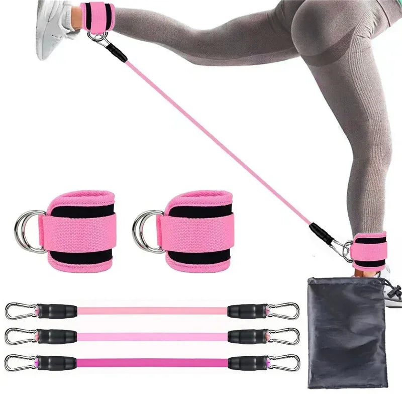Ankle Resistance Band Set - Glute Training Straps for Lower-Body Gym Workouts