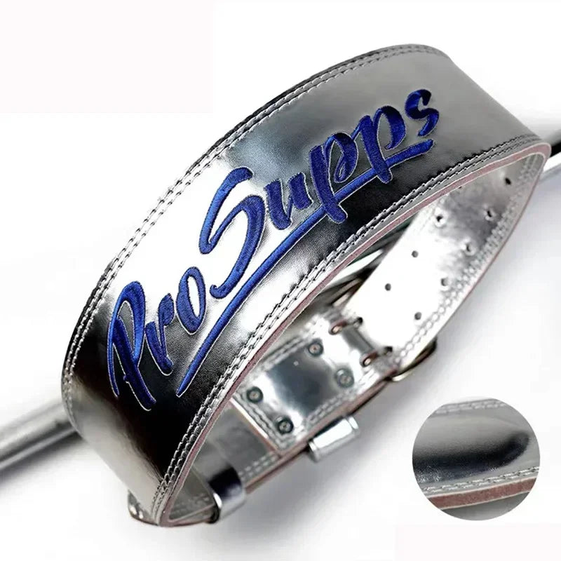 Leather Weightlifting Belt - Lumbar Support Strap for Squats &amp; Deadlifts