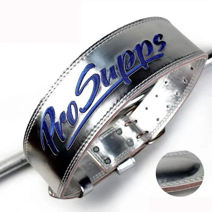 Leather Weightlifting Belt - Lumbar Support Strap for Squats &amp; Deadlifts