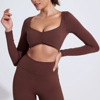 Long Sleeve Cropped Yoga Top