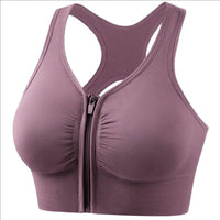 Plus Size Zipper Sports Bra Vest